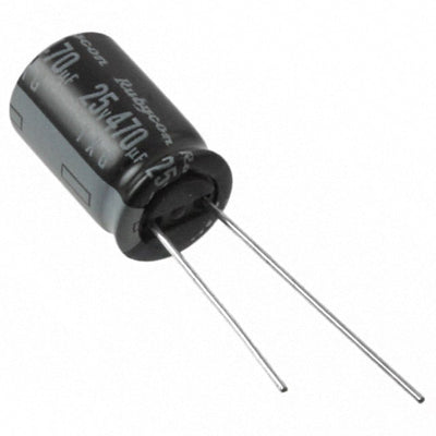 25YXG470MEFCT810X16 by Rubycon - ALUMIN CAP 470UF 20% 25V RADIAL