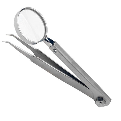 26030 by Aven Tools - MAGNIFIER W/CURVED TWEEZER TIP