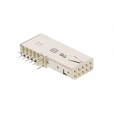 27211218000 by HARTING - CONNECTOR 10POS 0.079 GOLD PCB R/A
