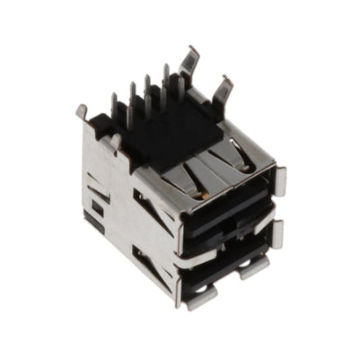 292323-6 by TE Connectivity AMP Connectors - CONNECTOR RECPT USB2.0 TYPEA STACK R/A