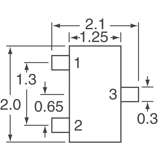 2SD1823GRL by Panasonic Electronic Components - TRANS NPN 40V 0.05A SMINI3