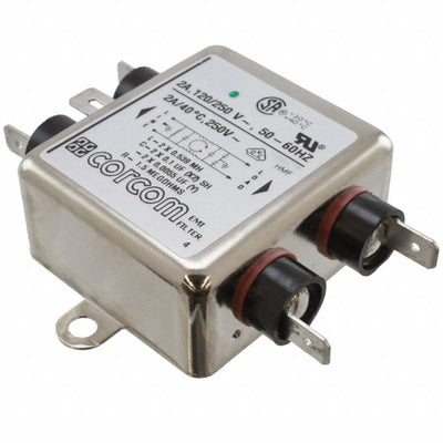 2VK1 by TE Connectivity Corcom Filters - LINE FILTER 250VAC 2A CHASS MNT