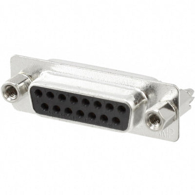 3-1634223-2 by TE Connectivity AMP Connectors - CONNECTOR D-SUB RCPT 15POS VERT SLDR