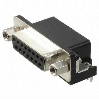 3-1634585-2 by TE Connectivity AMP Connectors - CONNECTOR D-SUB RCPT 15POS R/A SLDR