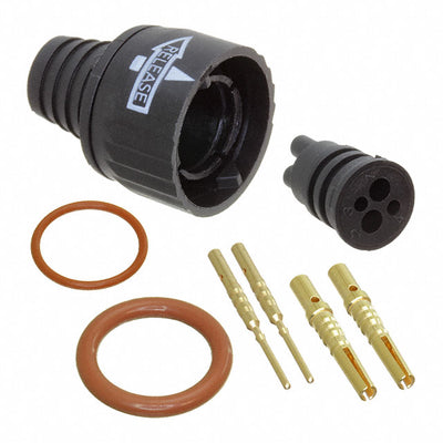 300028 by Amphenol Alden Products Company - CONNECTOR PLUG MALE 4P GOLD SLDR CUP