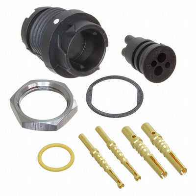 300154 by Amphenol Alden Products Company - CONNECTOR RECPT FMALE 4P GOLD SLDR CUP