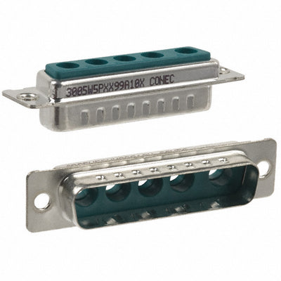 3005W5PXX99A10X by Conec - CONNECTOR D-SUB HOUSING PLUG 5POS