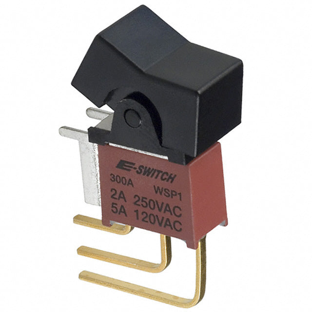 300AWSP1J1BLKM7QE by E-Switch - ROCKER SWITCH SPDT 5A 120V