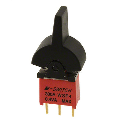 300AWSP4J2BLKM2RE by E-Switch - ROCKER SWITCH SPDT 0.4VA 20V