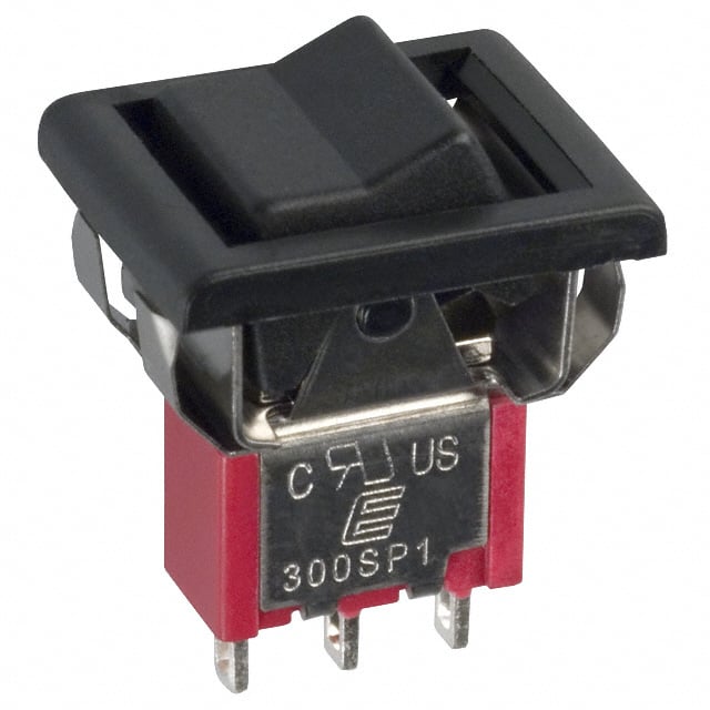300SP1R6BLKM1QEBLK by E-Switch - ROCKER SWITCH SPDT 5A 120V