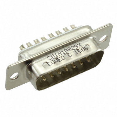 301A10029X by Conec - CONNECTOR D-SUB PLUG 15POS SLDR CUP
