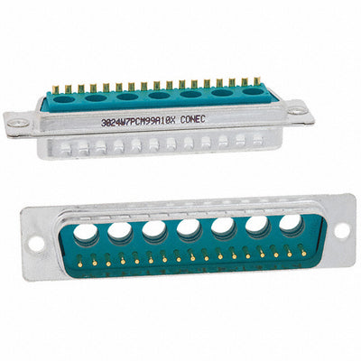 3024W7PCM99A10X by Conec - CONNECTOR D-SUB PLUG 24POS SLDR CUP