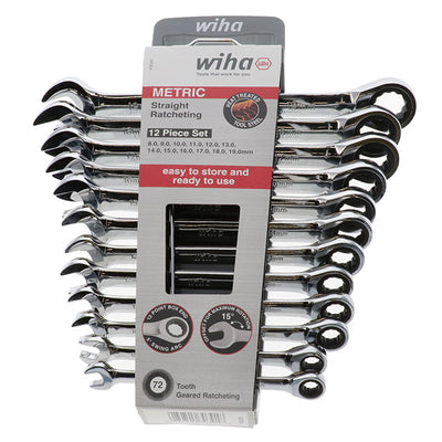 30391 by Wiha - RATCHET WRENCH SET 12 PC ME
