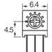 306JC201B by CTS Electrocomponents - TRIMMER 200 OHM 0.5W PC PIN SIDE