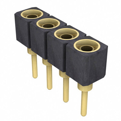 310-13-104-41-001000 by Mill-Max Manufacturing Corp. - CONNECTOR RECPT 4POS 0.1 GOLD PCB