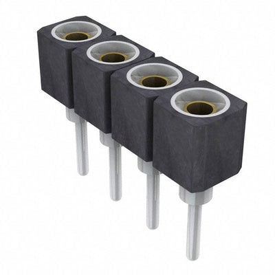 310-41-104-41-001000 by Mill-Max Manufacturing Corp. - CONNECTOR RECPT 4POS 0.1 GOLD PCB