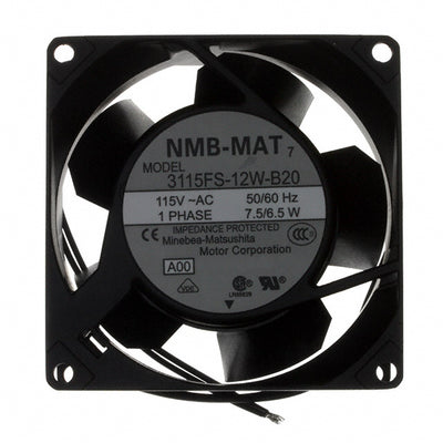 3115FS-12W-B20-A00 by NMB Technologies Corporation - FAN AXIAL 80X38MM 115VAC WIRE