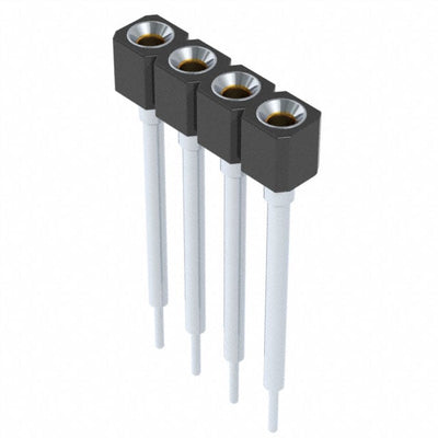 316-41-104-41-001000 by Mill-Max Manufacturing Corp. - CONNECTOR SOCKET 4POS 0.1 GOLD PCB