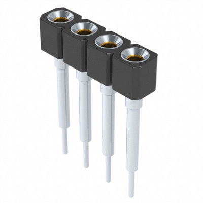 316-43-104-41-007000 by Mill-Max Manufacturing Corp. - CONNECTOR SOCKET 4POS 0.1 GOLD PCB