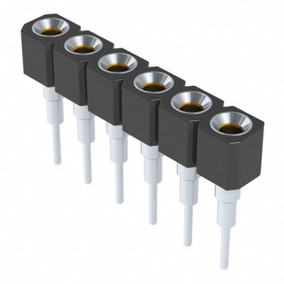 316-93-106-41-006000 by Mill-Max Manufacturing Corp. - CONNECTOR SOCKET 6POS 0.1 GOLD PCB