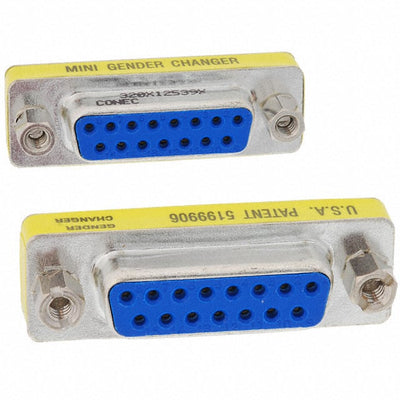 320X12539X by Conec - DSUB GENDER CHANGER DB15F DB15F