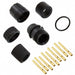 3280-9SG-328 by Conxall/Switchcraft - CONNECTOR PLUG FMALE 9POS GOLD CRIMP