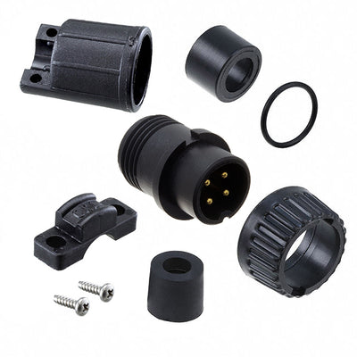 3282-4PG-528 by Conxall/Switchcraft - CONNECTOR PLUG MALE 4P GOLD SLDR CUP
