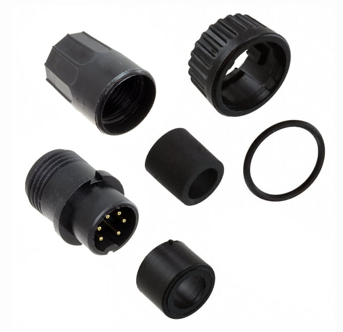 3282-6PG-315 by Conxall/Switchcraft - CONNECTOR PLUG MALE 6P GOLD SLDR CUP