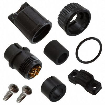 3282-9PG-521 by Conxall/Switchcraft - CONNECTOR PLUG MALE 9P GOLD SLDR CUP