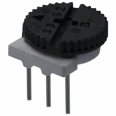 3352T-1-202 by Bourns Inc. - THUMBWHEEL POT 2K OHM 0.5W TOP