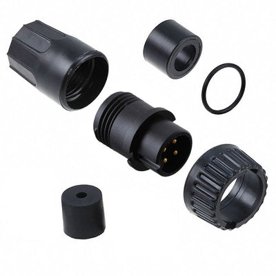 3382-4PG-315 by Conxall/Switchcraft - CONNECTOR PLUG MALE 4P GOLD SLDR CUP