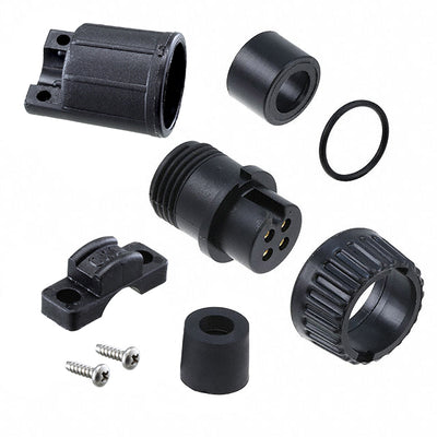 3382-4SG-528 by Conxall/Switchcraft - CONNECTOR PLUG FMALE 4P GOLD SLDR CUP