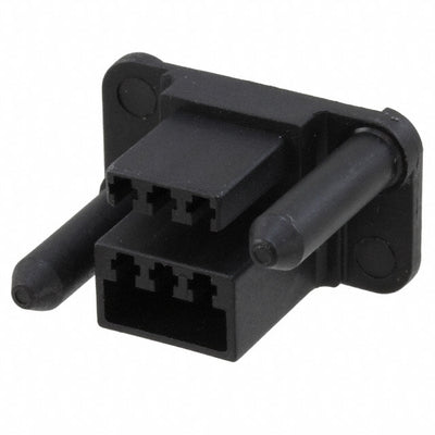 343887-1 by TE Connectivity AMP Connectors - CONNECTOR DRAWER 6POS BLACK PNL MNT