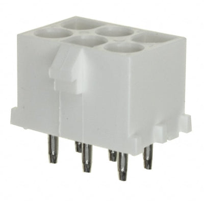 350834-4 by TE Connectivity AMP Connectors - CONNECTOR HDR 6POS 0.25 GOLD PCB