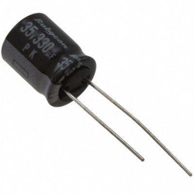 35PK330MEFC10X12.5 by Rubycon - ALUMIN CAP 330UF 20% 35V RADIAL