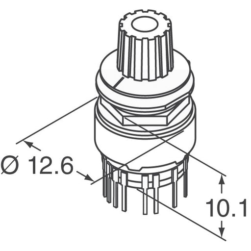 MRK112-CC by NKK Switches - SWITCH ROTARY 2-12POS 0.4VA 28V