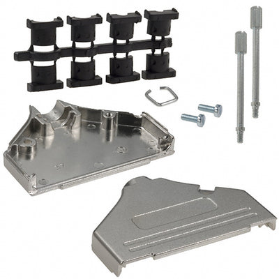 970-037-030-121 by NorComp Inc. - CONNECTOR BACKSHELL 37POS 180DEG SHLD