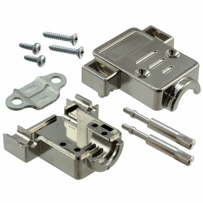 973-009-020R121 by NorComp Inc. - CONNECTOR BACKSHELL 9POS 180DEG SHLD