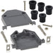 979-025-010-031 by NorComp Inc. - CONNECTOR BACKSHELL 25POS 180DEG GRAY