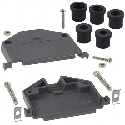 979-037-010R031 by NorComp Inc. - CONNECTOR BACKSHELL 37POS 180DEG GRAY
