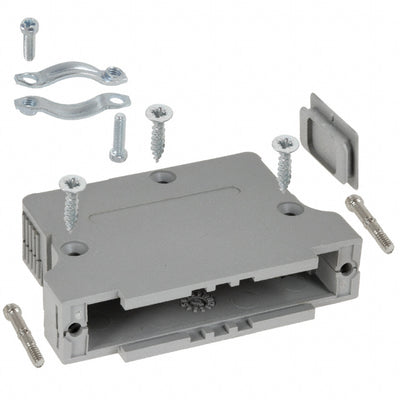 982-037-010R031 by NorComp Inc. - CONNECTOR BACKSHELL 37P 90/180DEG GRY