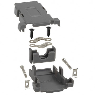 983-015-010-031 by NorComp Inc. - CONNECTOR BACKSHELL 15POS 180DEG GRAY