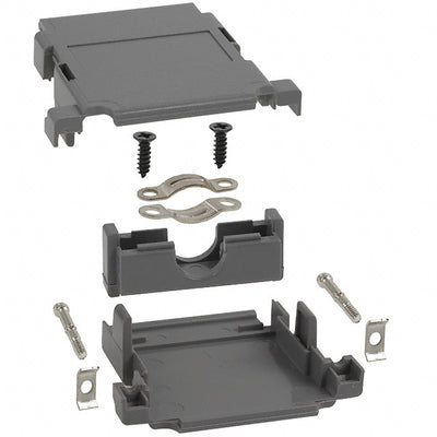 983-025-010-031 by NorComp Inc. - CONNECTOR BACKSHELL 25POS 180DEG GRAY