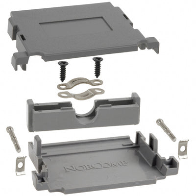 983-037-010-031 by NorComp Inc. - CONNECTOR BACKSHELL 37POS 180DEG GRAY