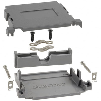 983-037-010R031 by NorComp Inc. - CONNECTOR BACKSHELL 37POS 180DEG GRAY