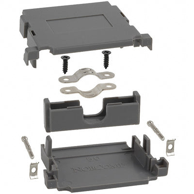 983-050-010-031 by NorComp Inc. - CONNECTOR BACKSHELL 50POS 180DEG GRAY