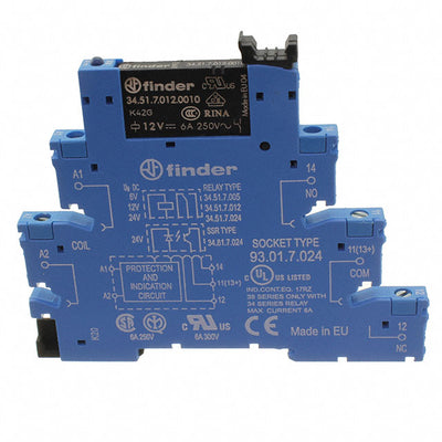 38.51.7.012.0050 by Finder Relays, Inc. - RELAY GEN PURPOSE SPDT 6A 12V