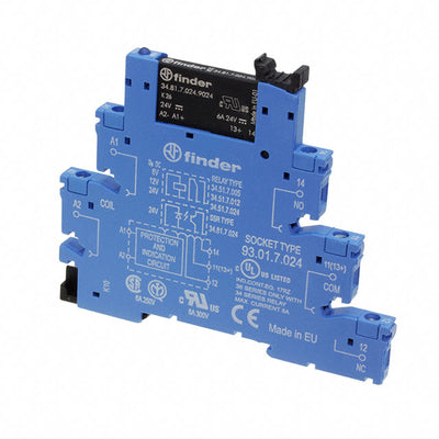 38.81.7.024.9024 by Finder Relays, Inc. - SOLIDSTATE RELAY SPST-NO 6A 1.5-33V