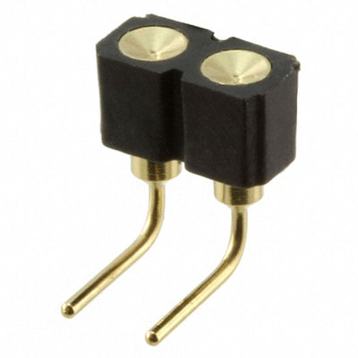 399-10-102-10-007000 by Mill-Max Manufacturing Corp. - CONNECTOR SPRING TARGET 2POS R/A PCB