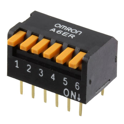 A6ER-6104 by Omron Electronics Inc-EMC Div - SWITCH PIANO DIP SPST 25MA 24V